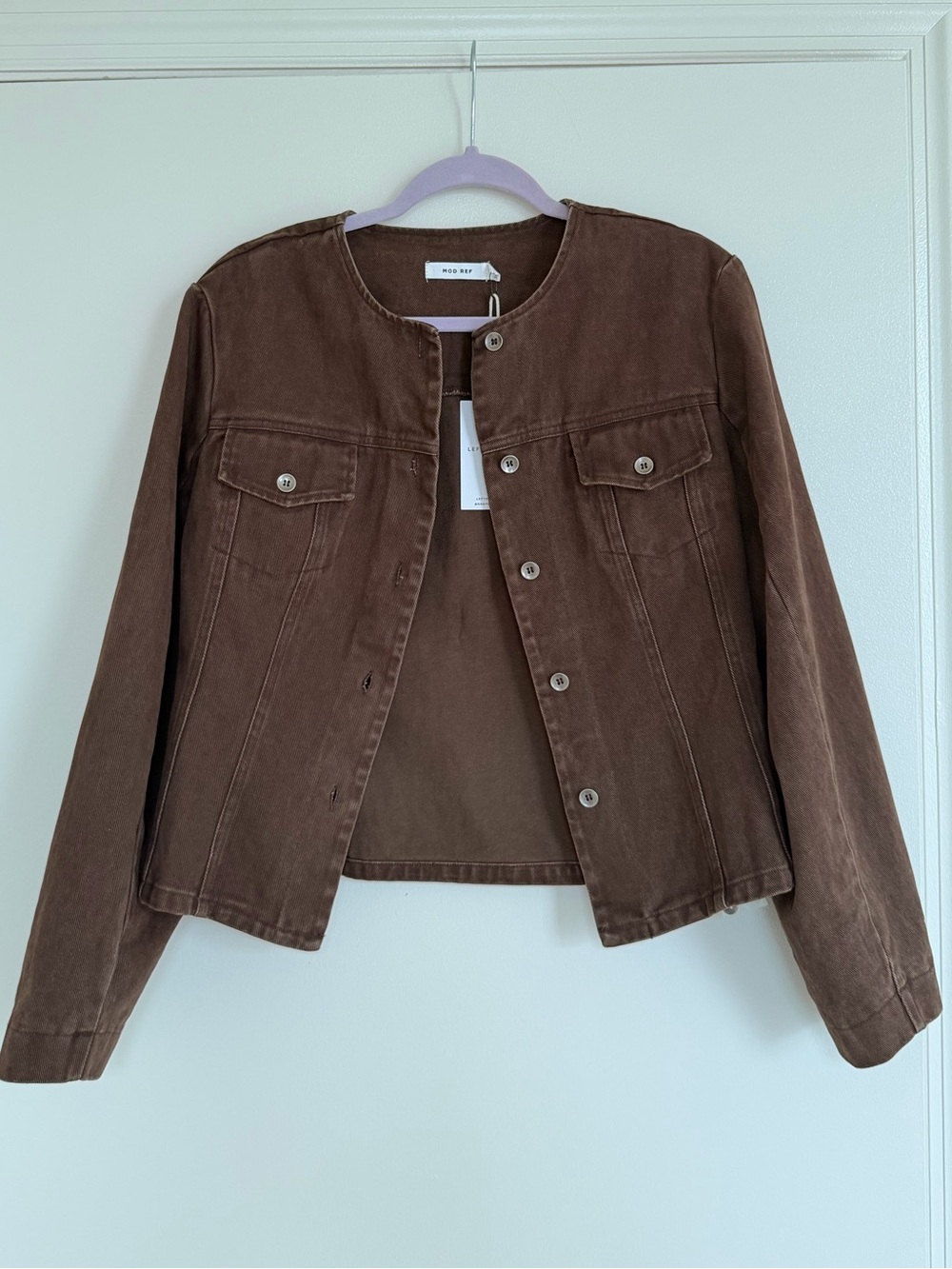 Mod Ref Brown Crewneck Denim Jacket
